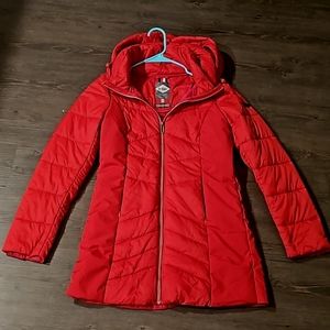 Knee length puffer coat, size S